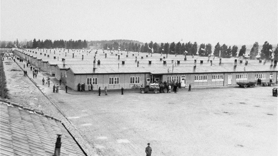 Wohnbarracken im Konzentrationslager Dachau nach der Befreiung im Mai 1945 (Quelle:U.S. Holocaust Museum)